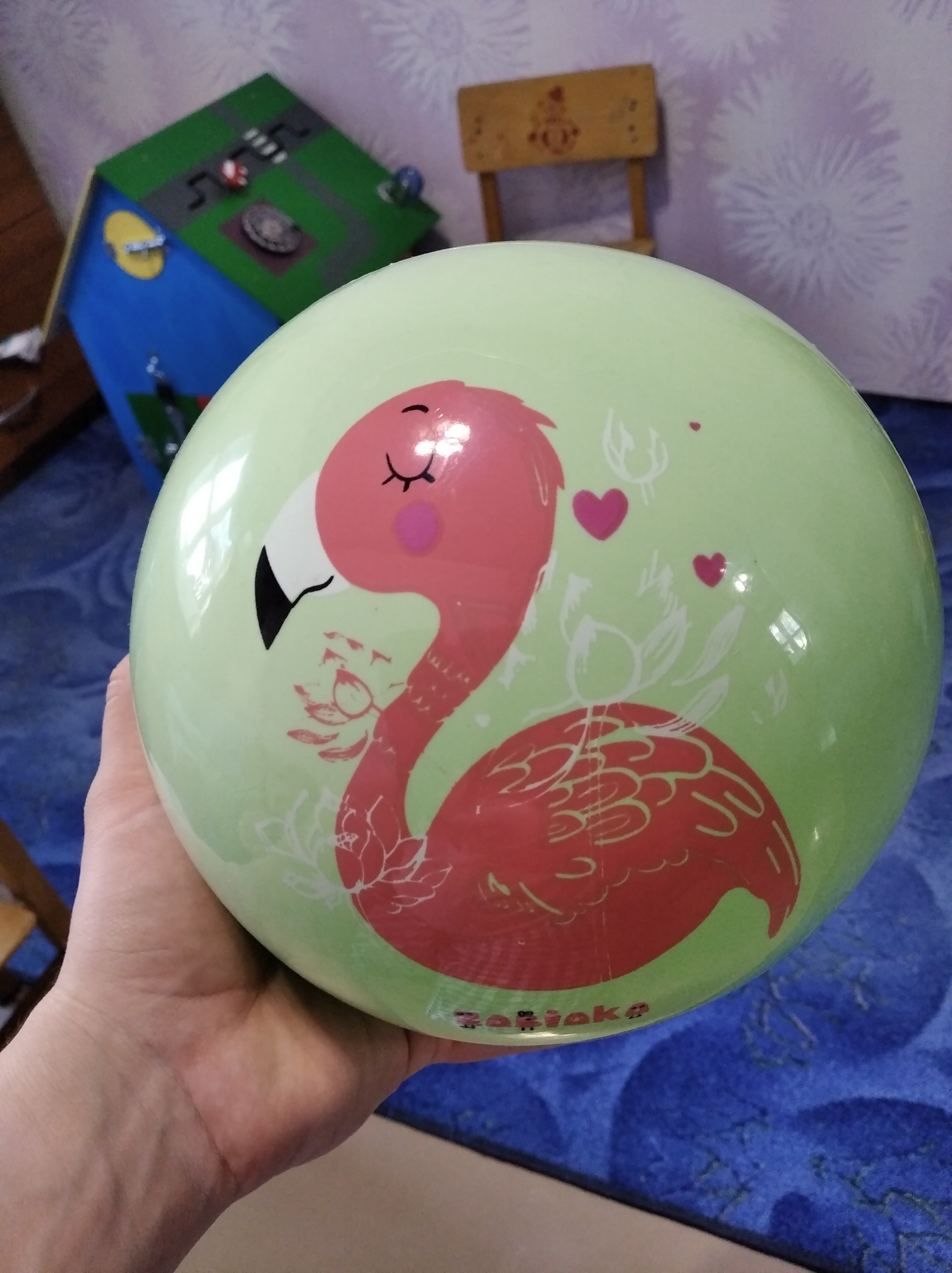 Фотография покупателя товара Мяч детский, d=22 см, 60 г - Фото 3
