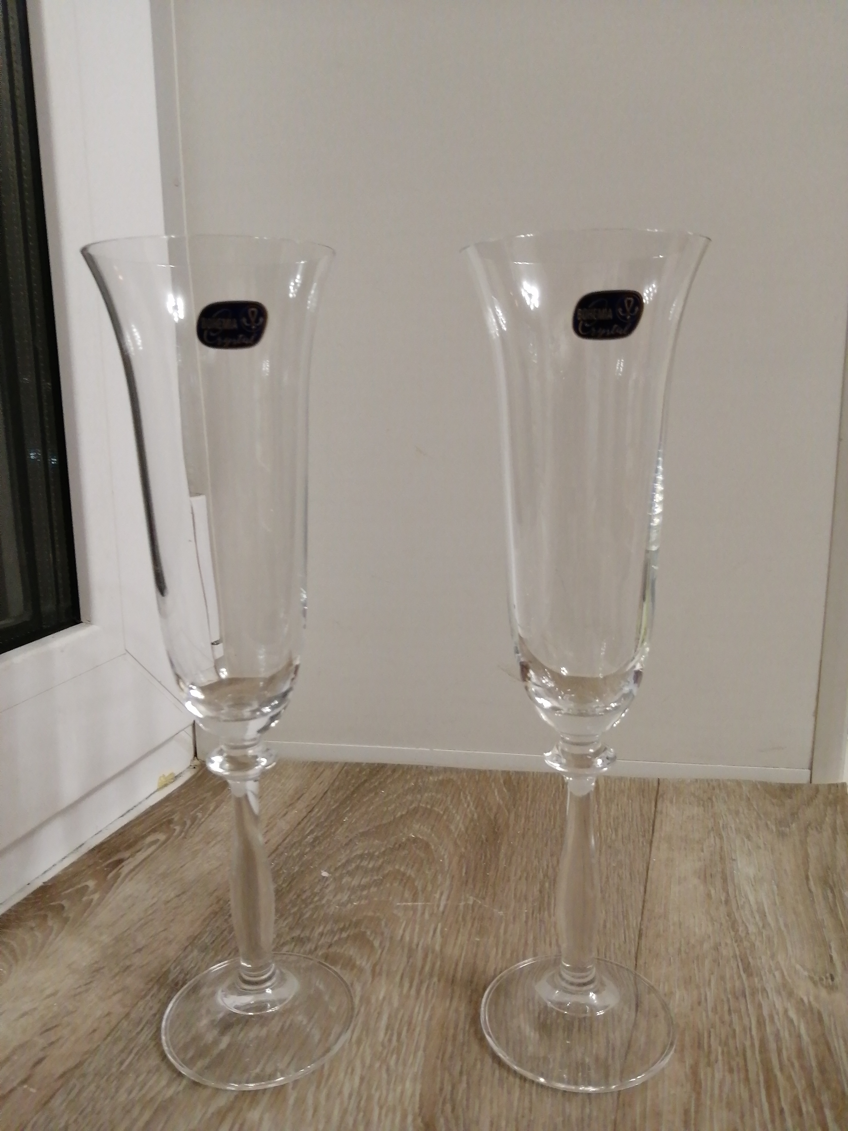 Фотография покупателя товара Набор фужеров для шампанского Bohemia Crystal «Свадебный», 190 мл, 2 шт