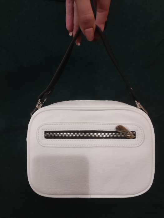 Фотография покупателя товара Ручка для сумки, с карабинами, 35±1 см × 3.5 см, цвет чёрный, серебряный - Фото 1