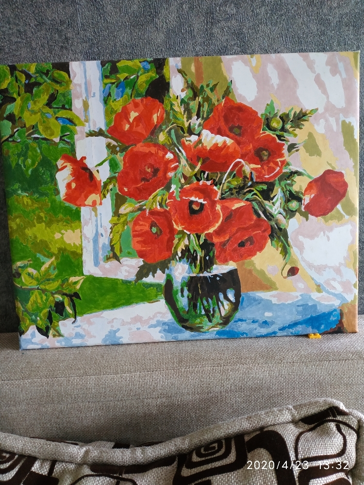 Фотография покупателя товара Картина по номерам «Маки в вазе» 40х50 см - Фото 15
