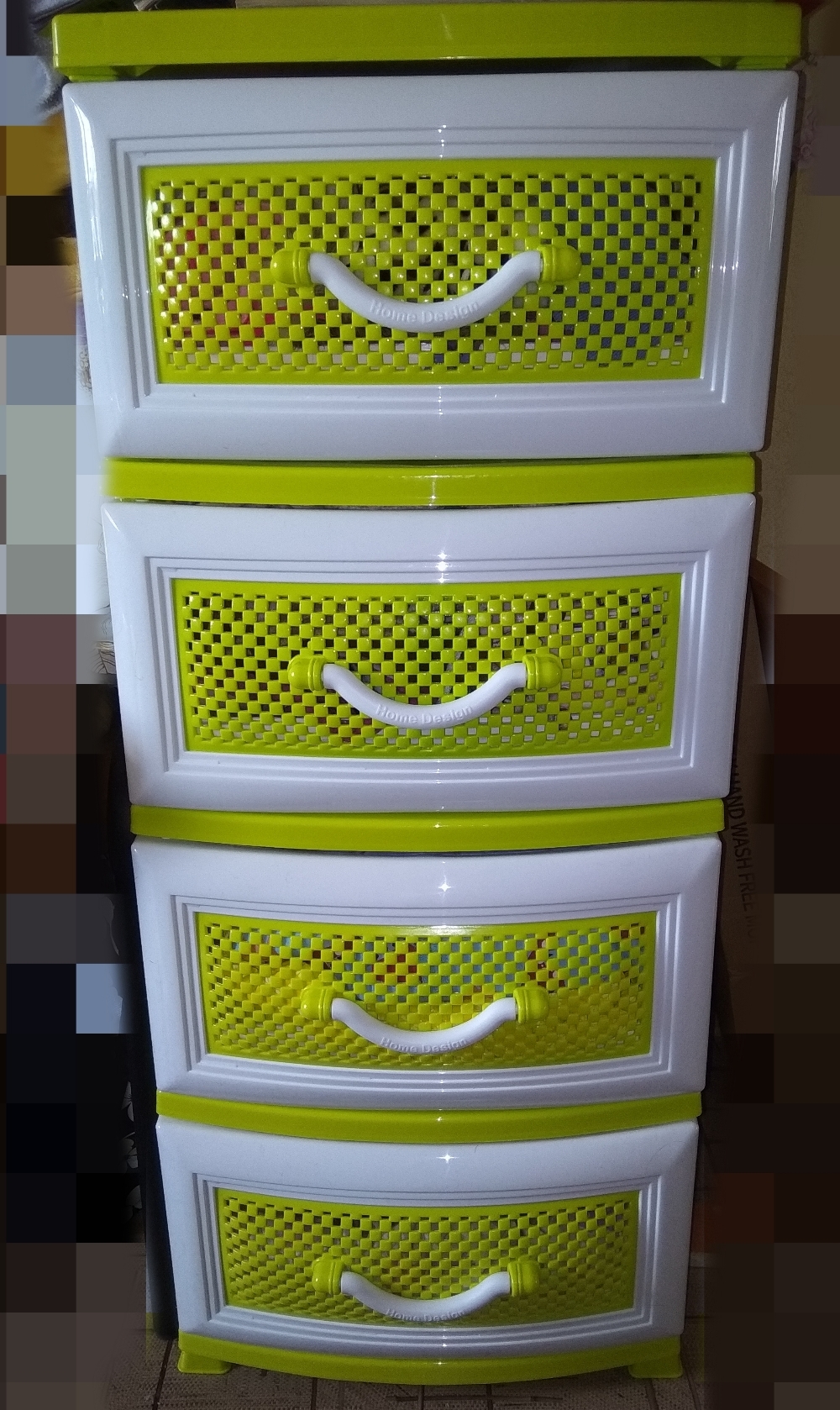 Фотография покупателя товара Комод 4-х секционный "Дельфин", цвет лимонный/белый - Фото 10