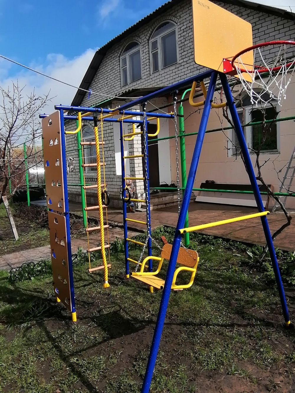 Фотография покупателя товара Детский спортивный комплекс уличный «Тарзан мини», 260 х 170 х 230, цвет ультрамарин - Фото 2