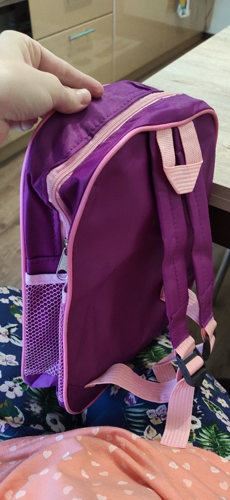 Фотография покупателя товара Рюкзак детский, отдел на молнии, наружный карман, 2 боковые сетки, цвет фиолетовый - Фото 3