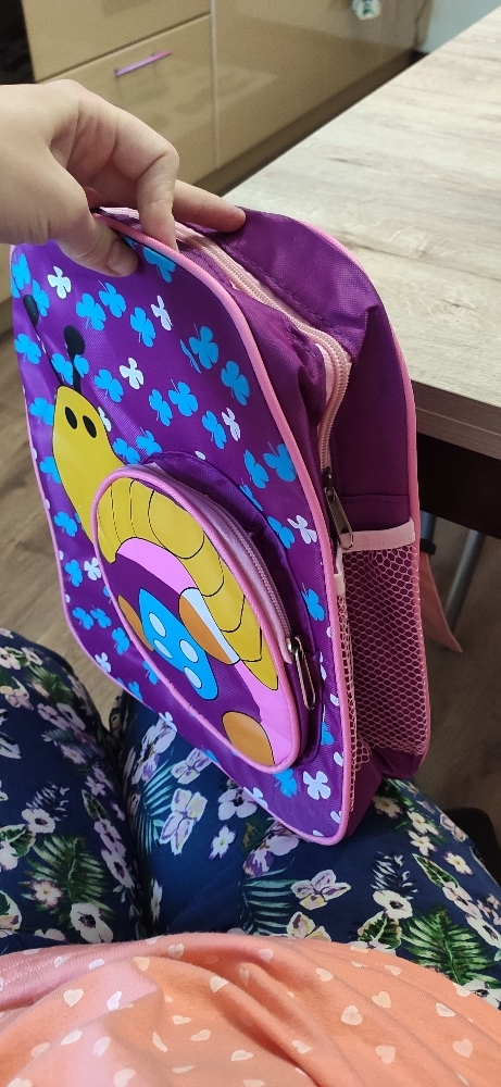Фотография покупателя товара Рюкзак детский, отдел на молнии, наружный карман, 2 боковые сетки, цвет фиолетовый - Фото 4