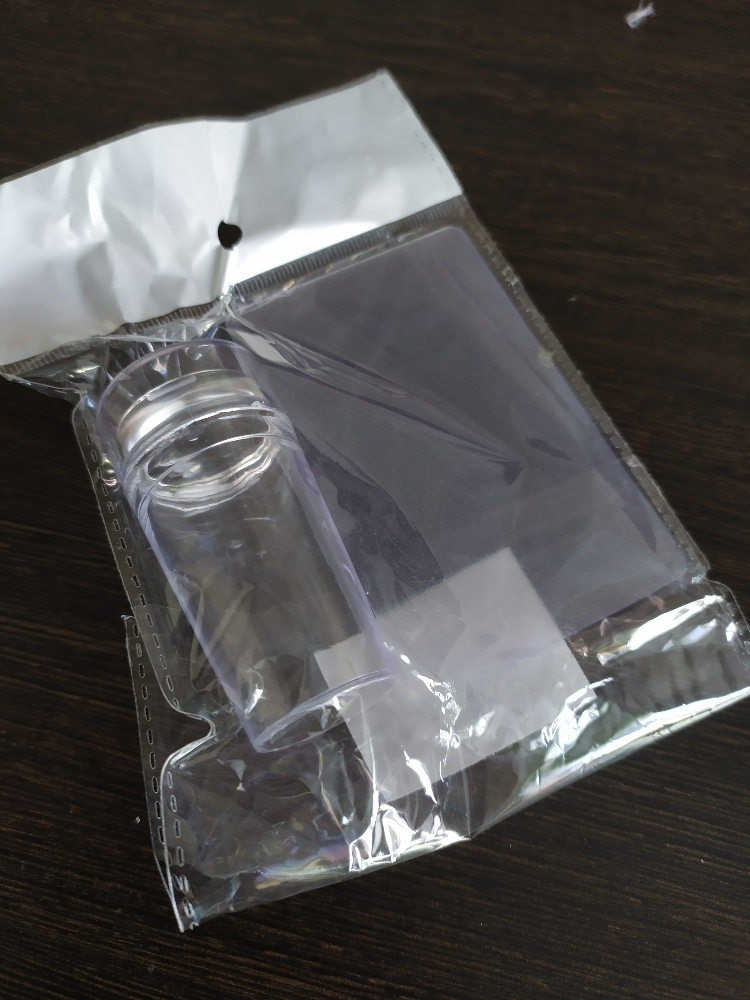 Фотография покупателя товара Набор для стемпинга, 2 предмета: штампик с крышкой, скребок, цвет прозрачный