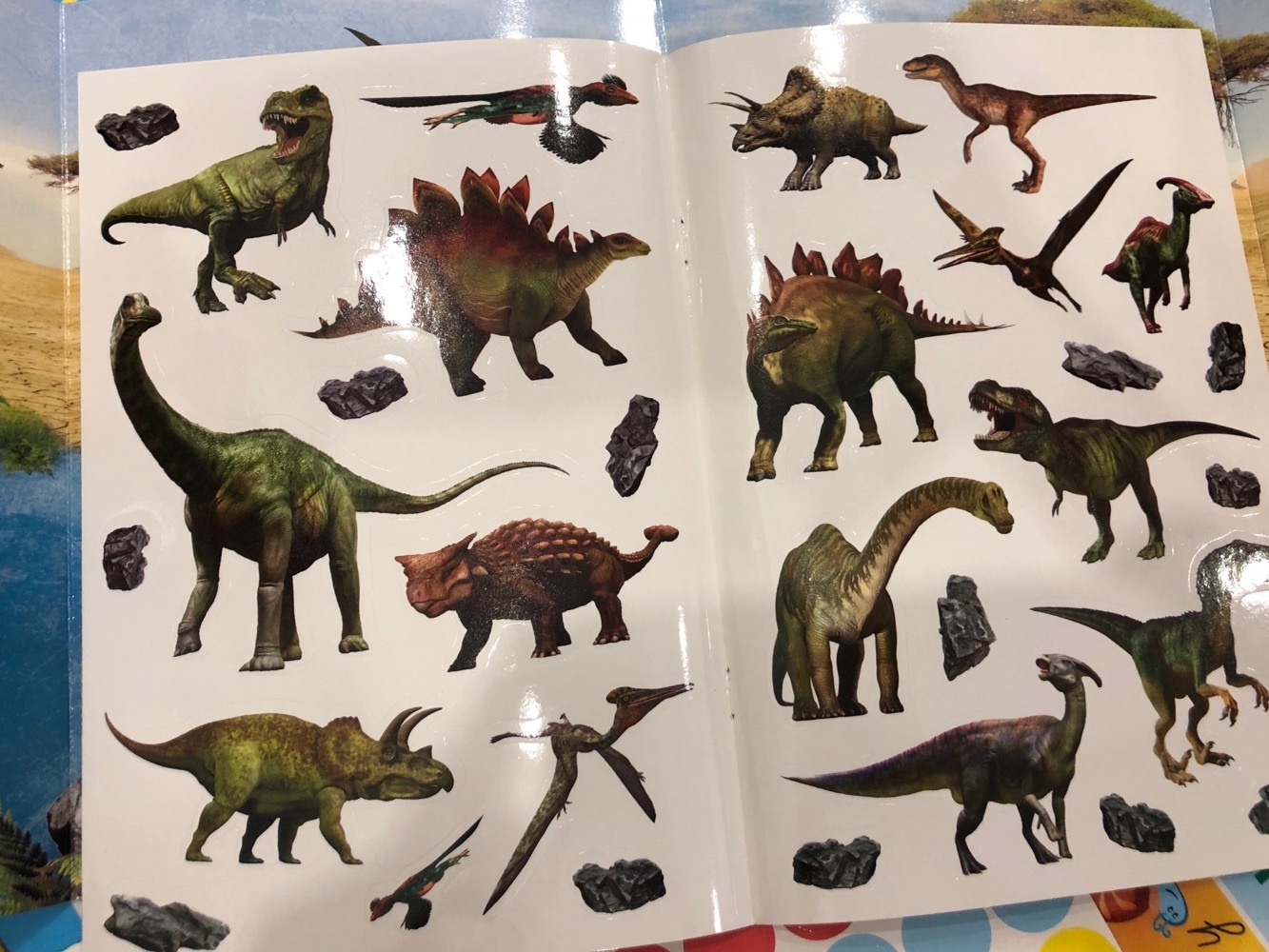 Фотография покупателя товара Наклейки многоразовые «Настоящие динозавры»