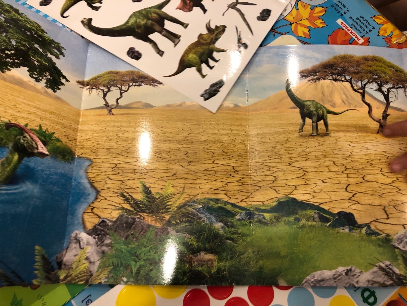 Фотография покупателя товара Наклейки многоразовые «Настоящие динозавры» - Фото 7