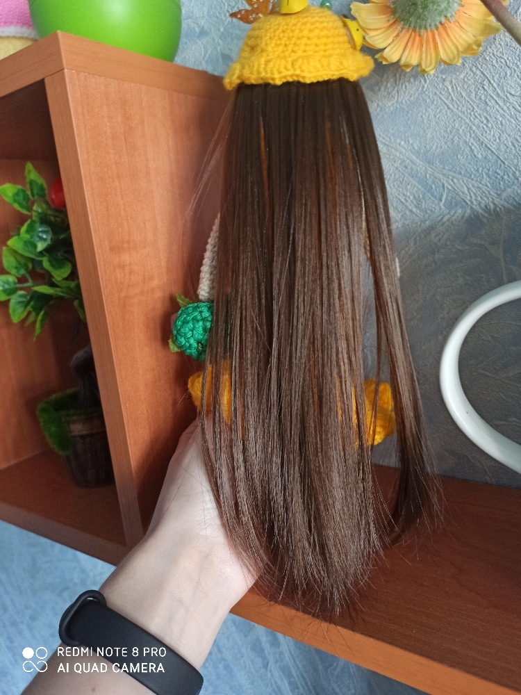 Фотография покупателя товара Волосы - тресс для кукол «Прямые» длина волос: 25 см, ширина:100 см, цвет № 6К - Фото 5