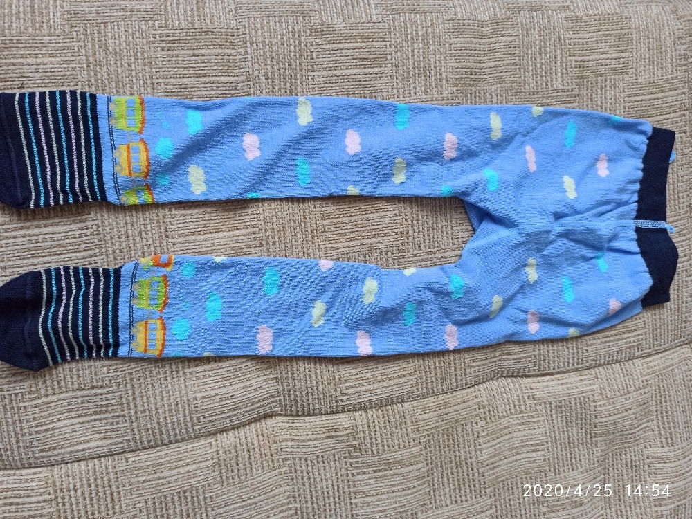 Фотография покупателя товара Колготки для мальчика КДМ1-3085, цвет голубой, рост 80-86 см - Фото 1