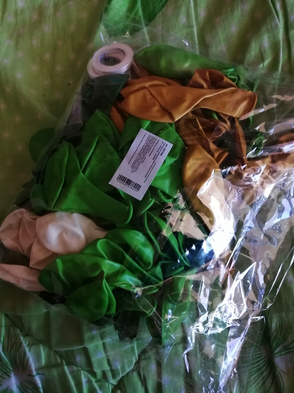 Фотография покупателя товара Гирлянда из воздушных шаров «Органик зелёный», длина 2 м, с листьями - Фото 8