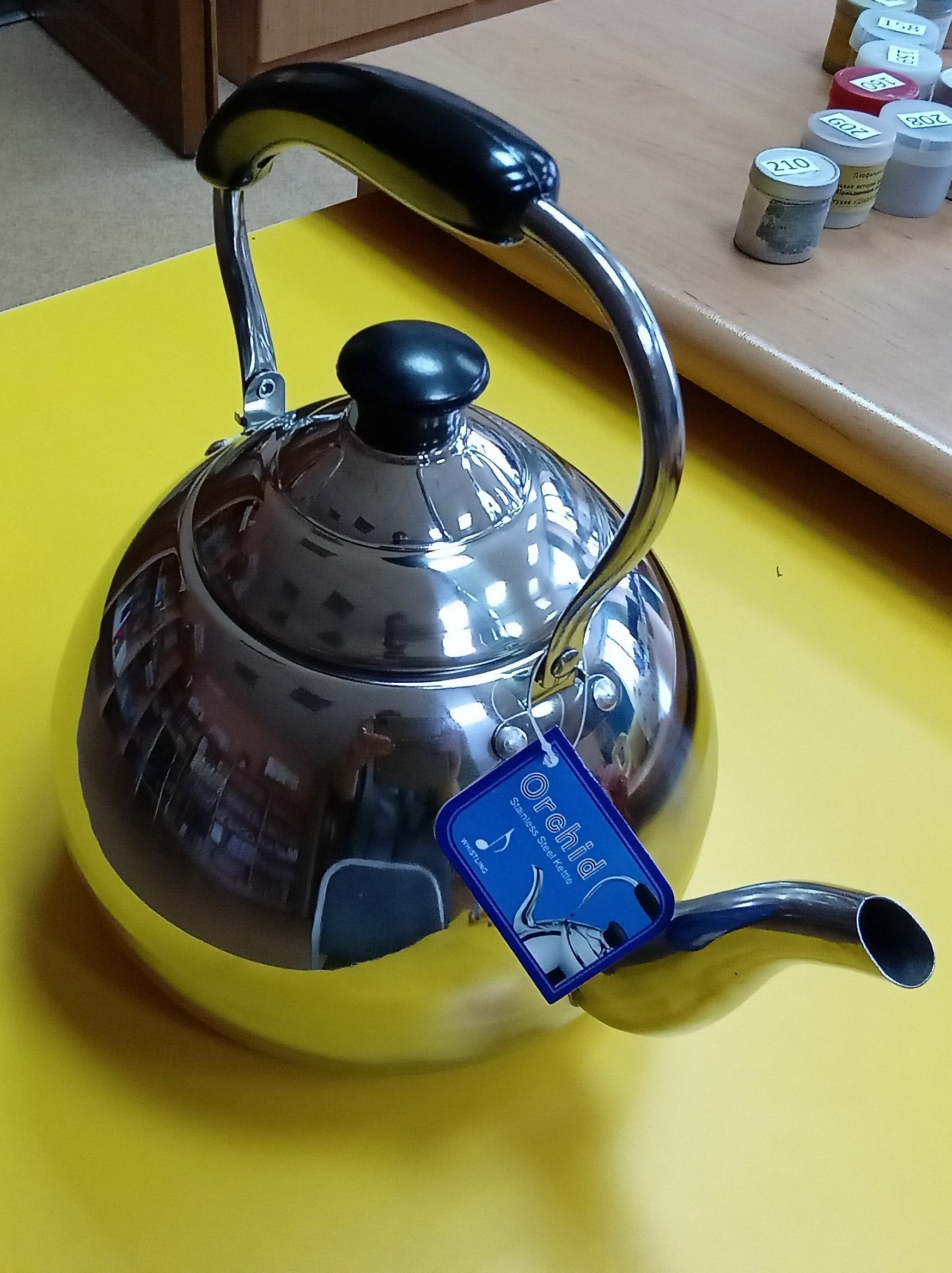 Фотография покупателя товара Чайник из нержавеющей стали Orchid, 4 л, цвет серебряный - Фото 1
