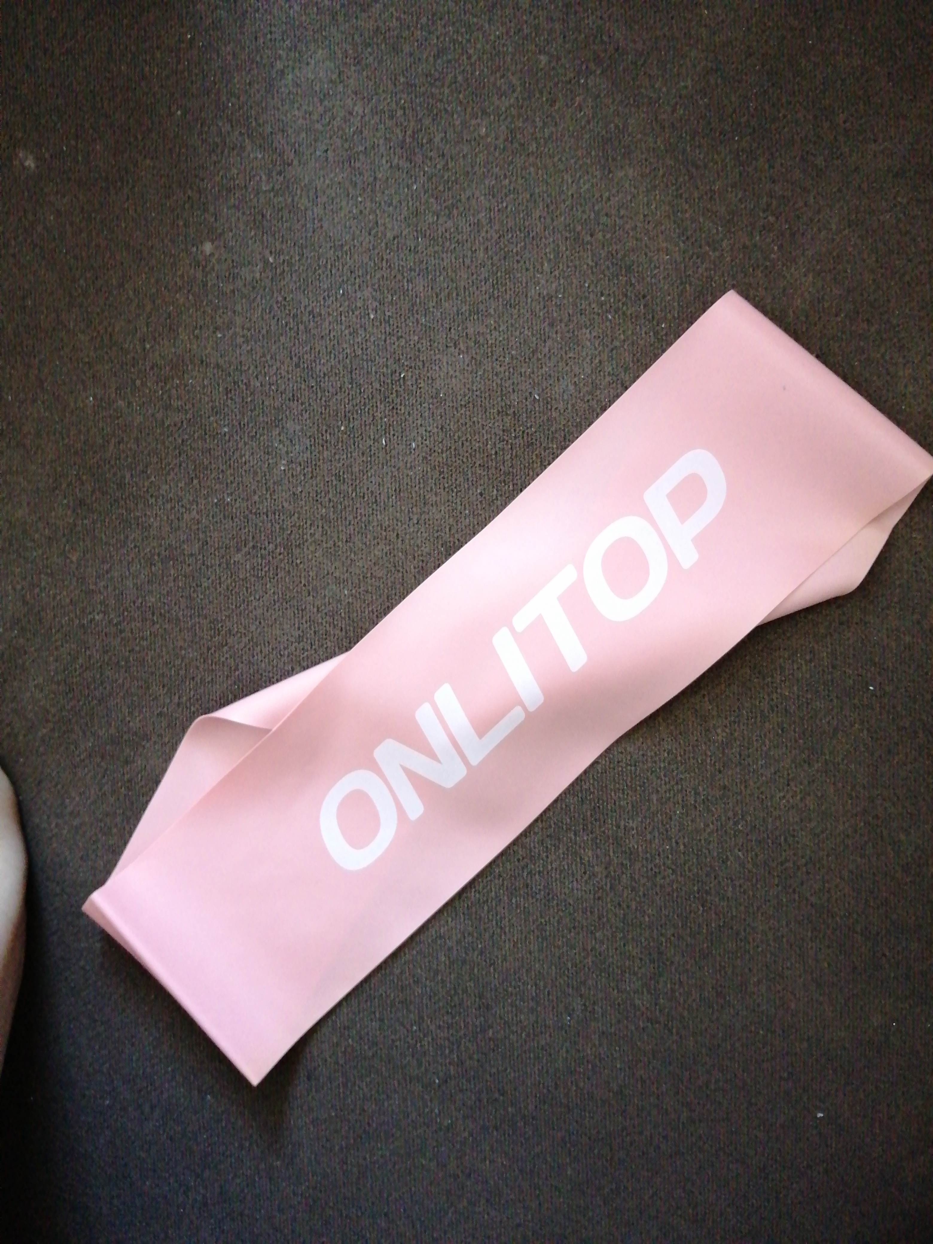 Фотография покупателя товара Фитнес-резинка ONLYTOP, 30,5х7,6х0,035 см, нагрузка 3 кг, цвет розовый