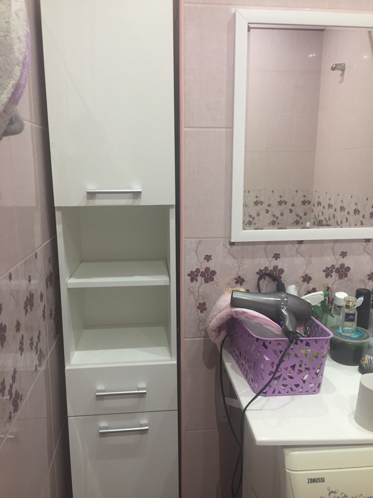 Фотография покупателя товара Пенал для ванной комнаты, белый, 33 х 33 х 185 см - Фото 40