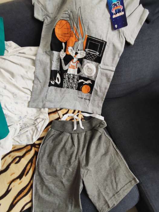 Фотография покупателя товара Комплект: футболка, шорты для мальчика, рост 128 см, цвет мультиколор - Фото 1
