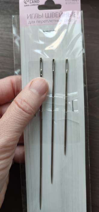 Фотография покупателя товара Иглы для переплётных работ, d=1.8 мм, 7.5-12.5 см, набор 3 шт. - Фото 4