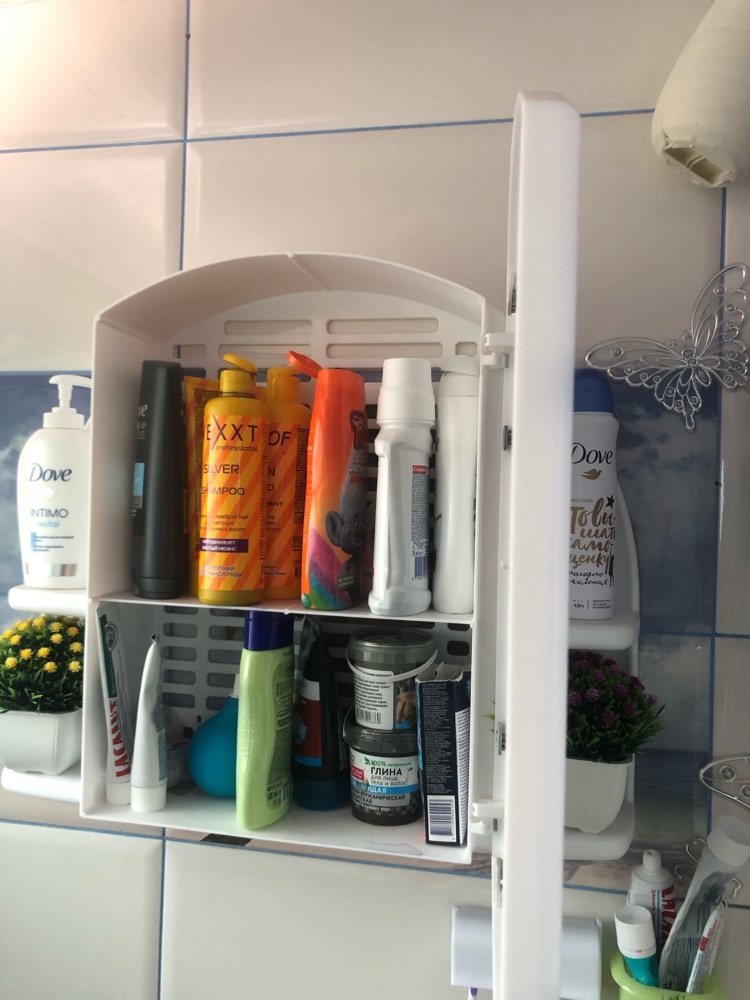 Фотография покупателя товара Шкафчик для ванной комнаты c зеркалом «Орион», цвет белый мрамор - Фото 8