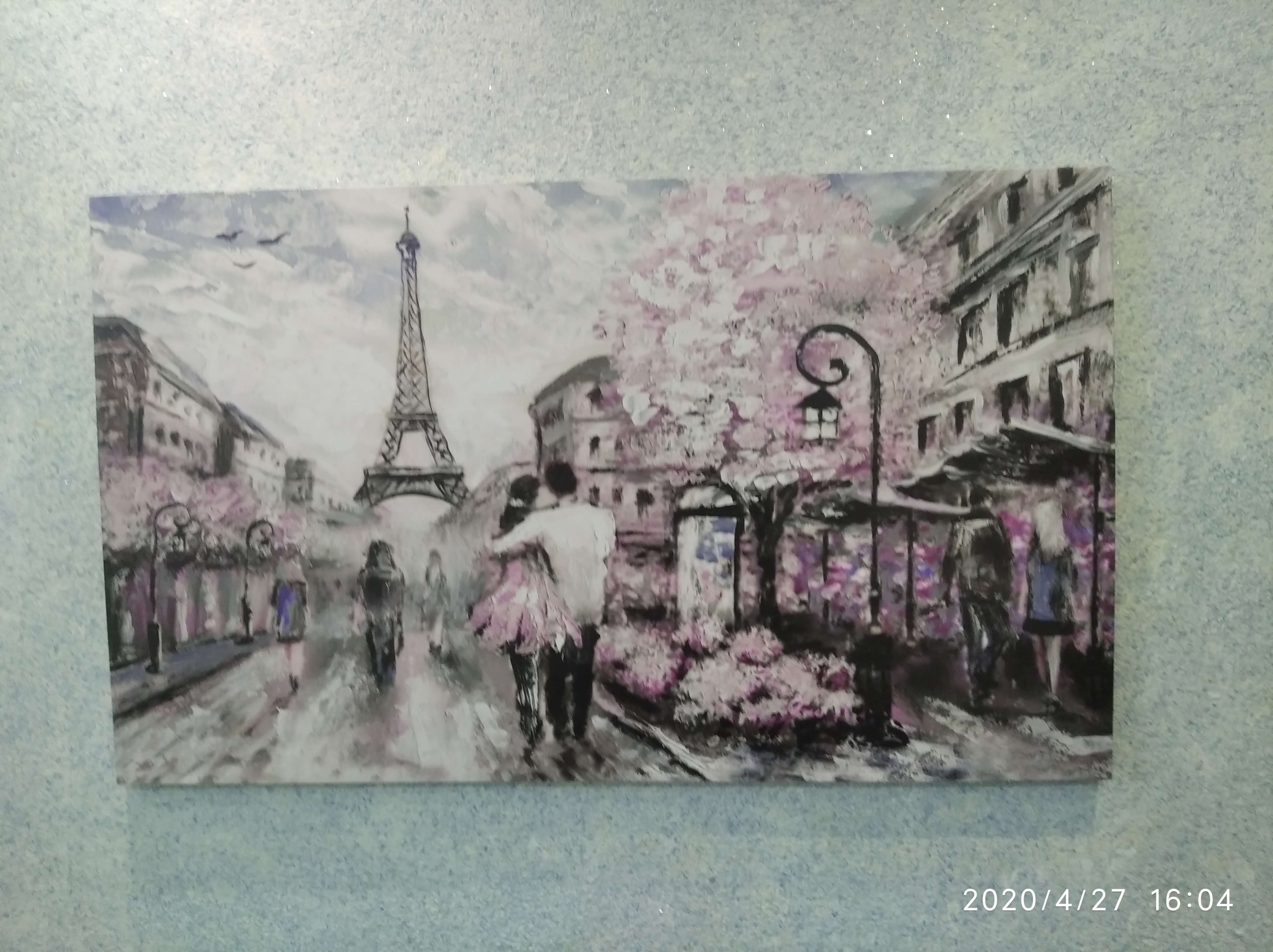 Фотография покупателя товара Картина на холсте "Любовь в Париже" 60*100 см - Фото 4