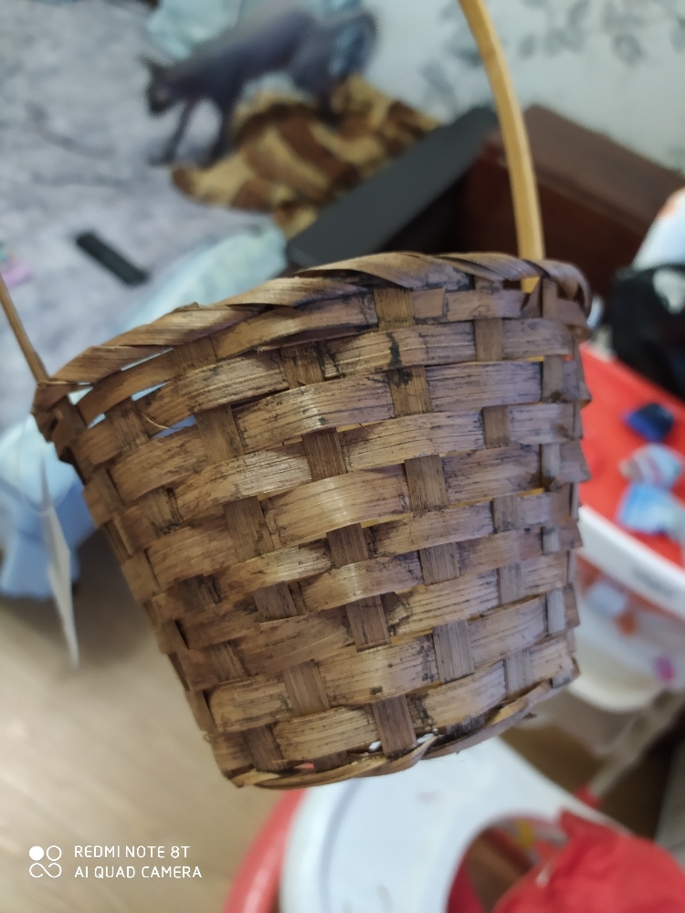 Фотография покупателя товара Корзина плетёная, бамбук, коричневая - Фото 7