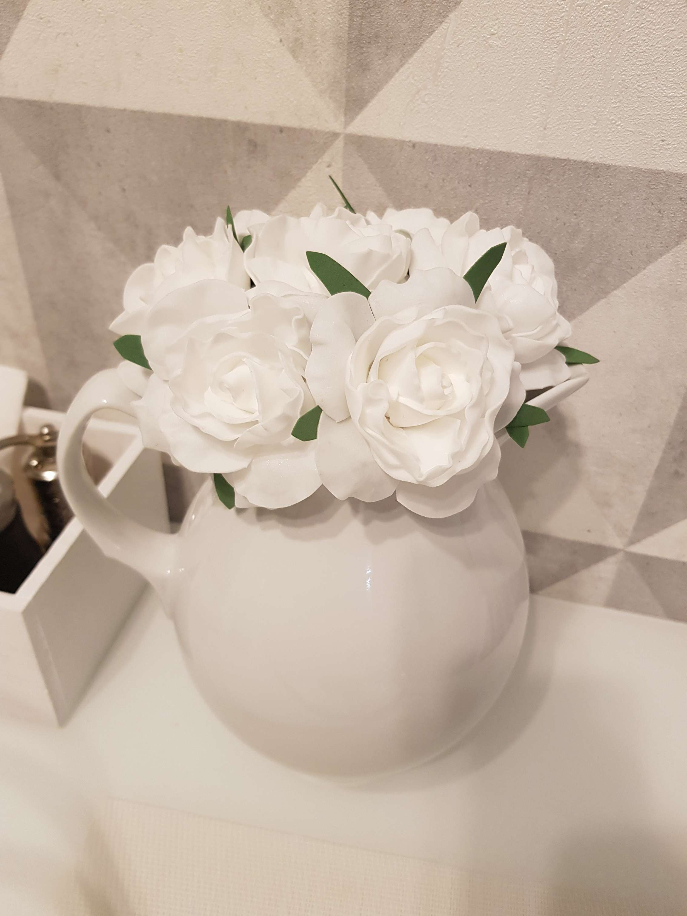 Фотография покупателя товара Букет "Объёмный цветок" 7 цветков, белый - Фото 13