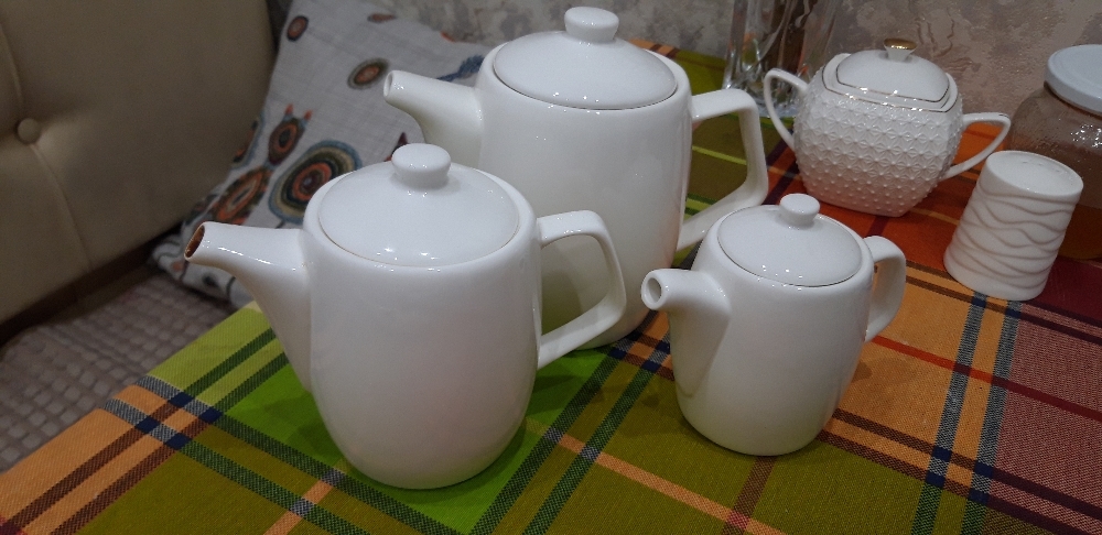 Фотография покупателя товара Чайник фарфоровый заварочный Wilmax, 1 л, цвет белый