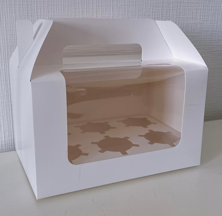 Фотография покупателя товара Кондитерская складная коробка для 6 капкейков, белая 23,5 х 16 х 14 см - Фото 7