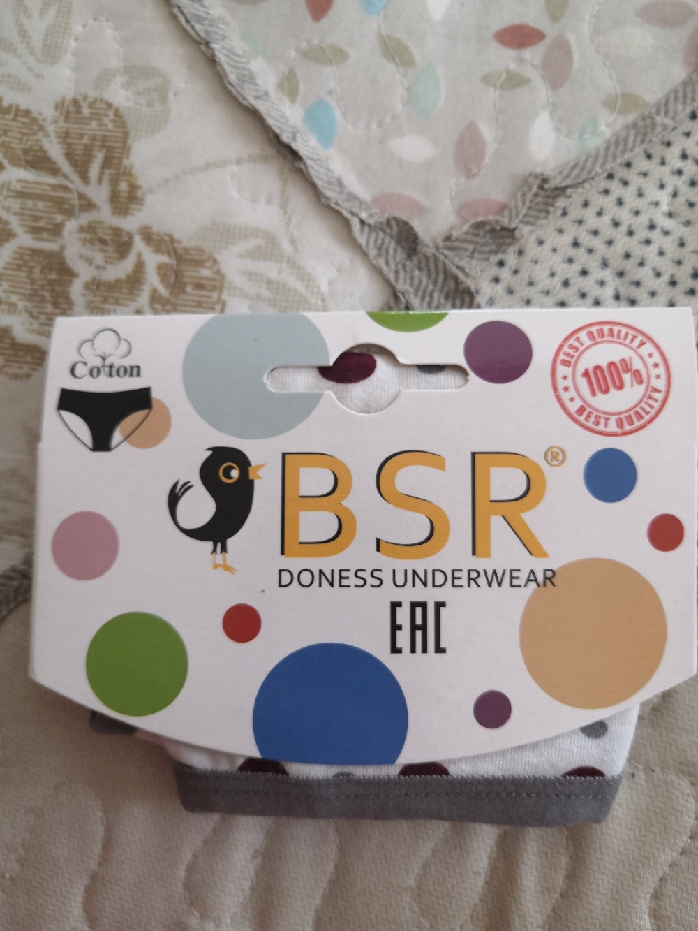 Фотография покупателя товара Трусы для девочки, цвет крем-бордо/горох, рост 110-116 см (4) - Фото 3