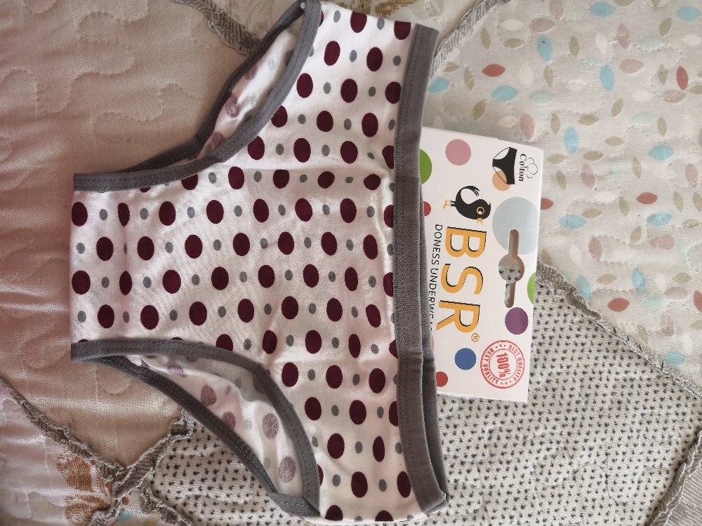 Фотография покупателя товара Трусы для девочки, цвет крем-бордо/горох, рост 110-116 см (4) - Фото 4