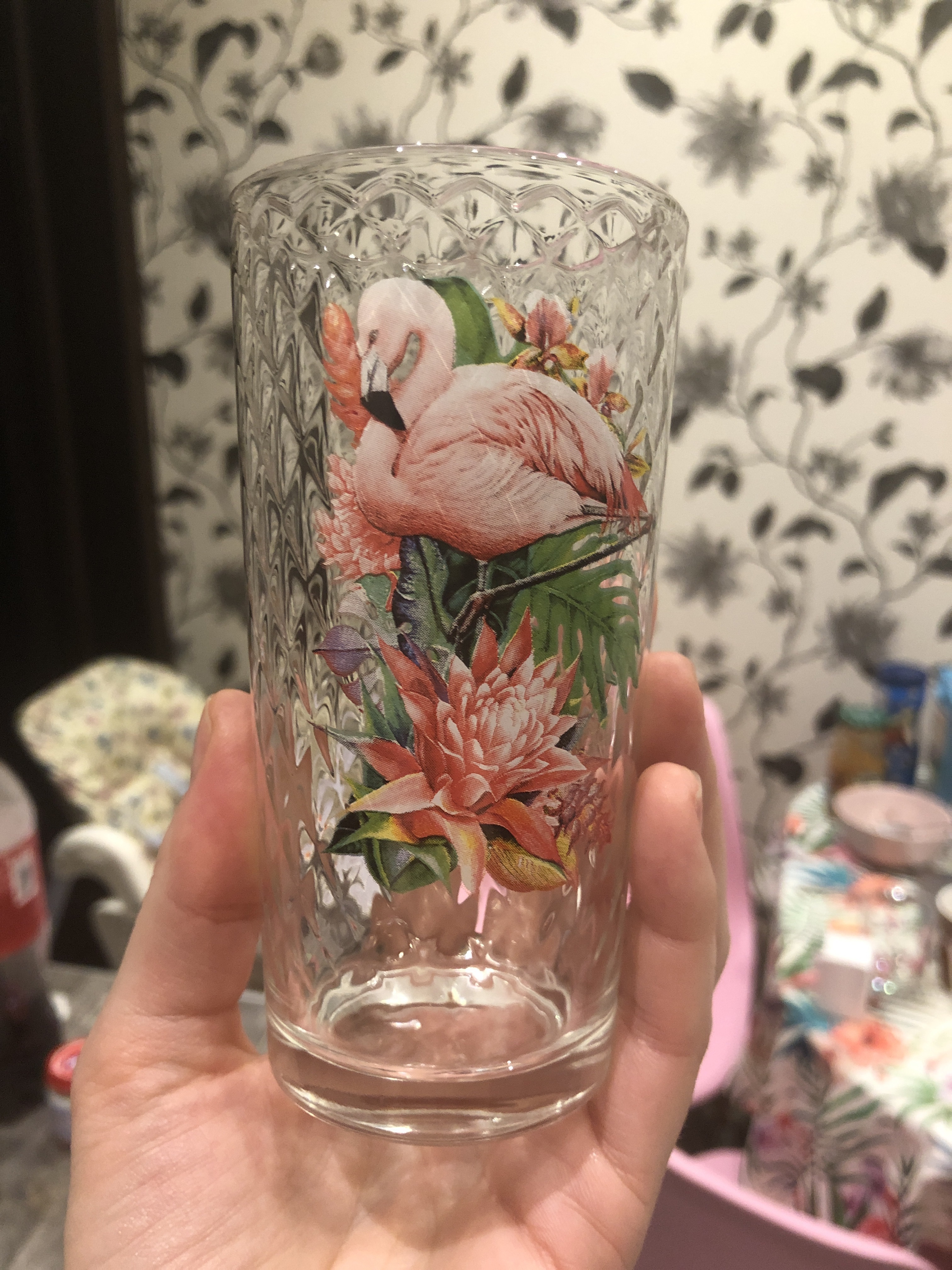 Фотография покупателя товара Набор стаканов для сока «Фламинго», стеклянный, 250 мл, 6 шт - Фото 2