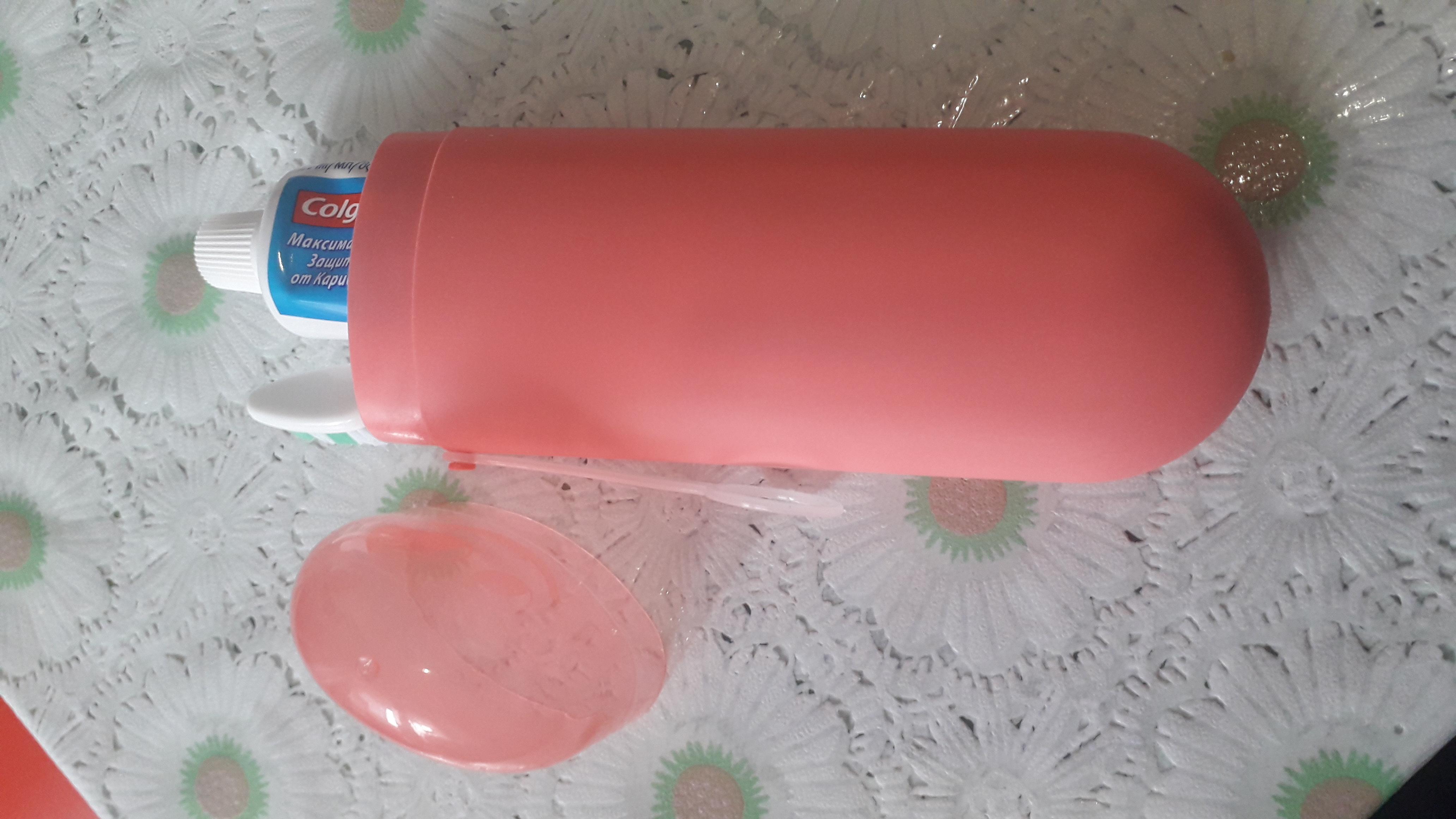 Фотография покупателя товара Футляр для зубной щётки и пасты, 20×6,5×3 см, цвет МИКС