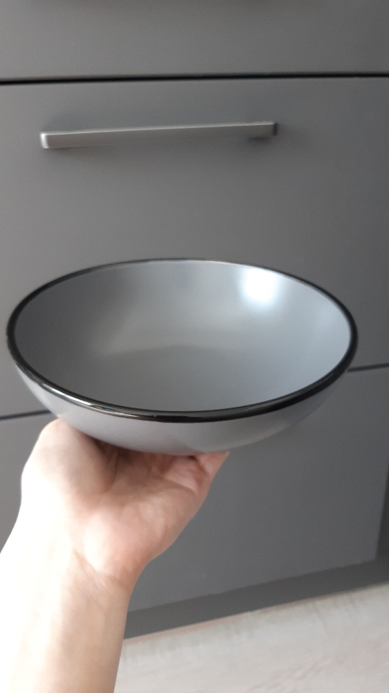 Фотография покупателя товара Миска керамическая Доляна «Ваниль», 700 мл, d=18 см, цвет серый - Фото 1