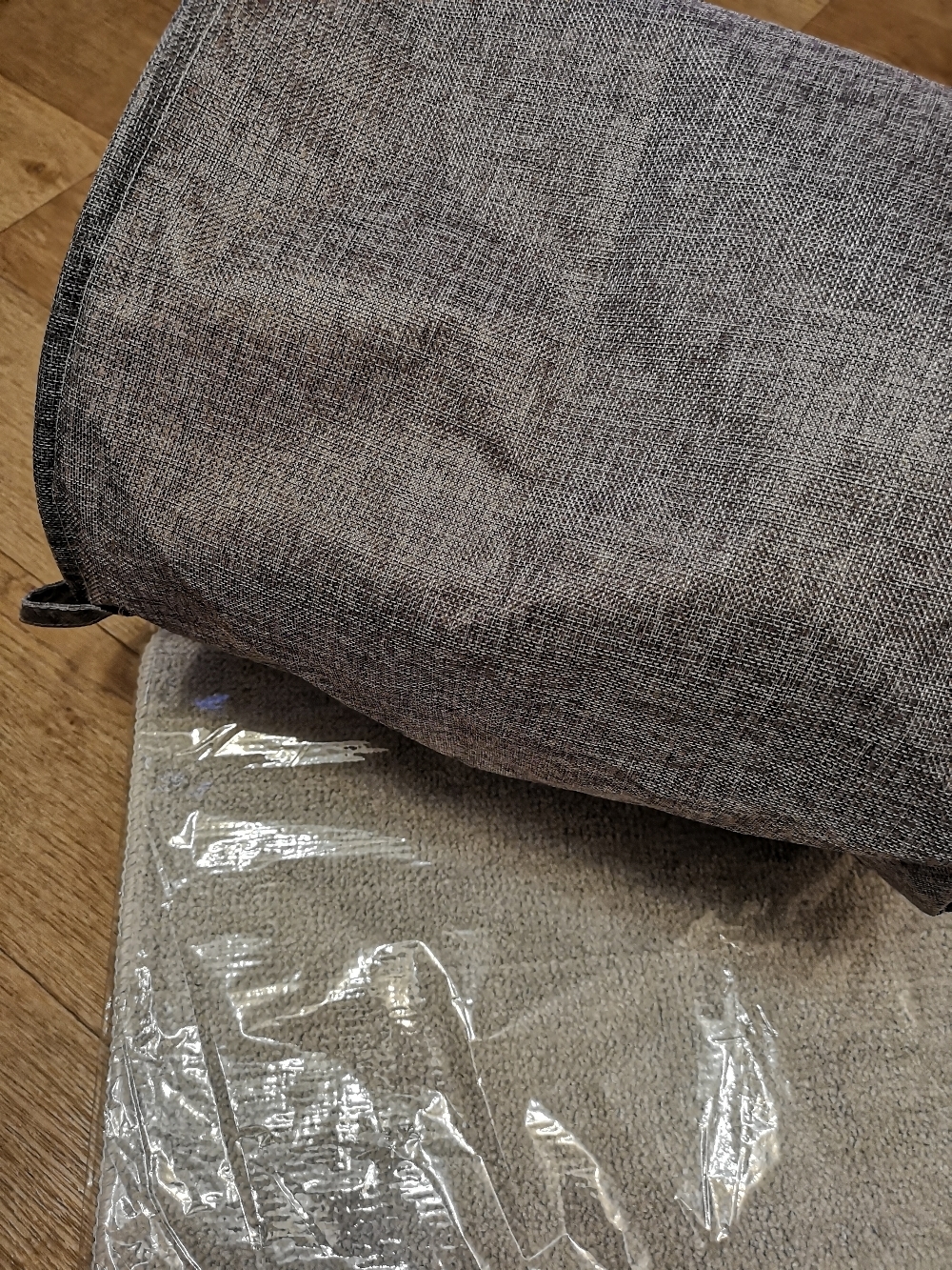 Фотография покупателя товара Корзина бельевая текстильная Доляна «Лёгкость», 35×35×45 см, цвет серый - Фото 3