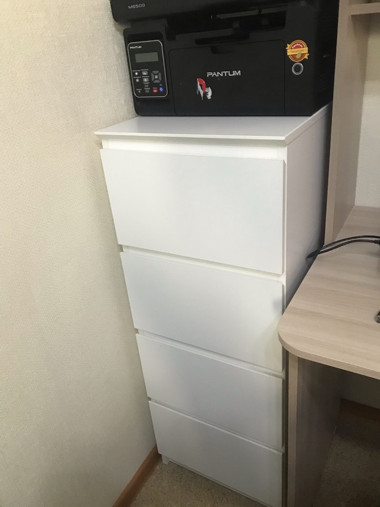 Фотография покупателя товара Комод с 4-мя ящиками «Т-4Р» 400 × 446 × 1044 мм, цвет белый