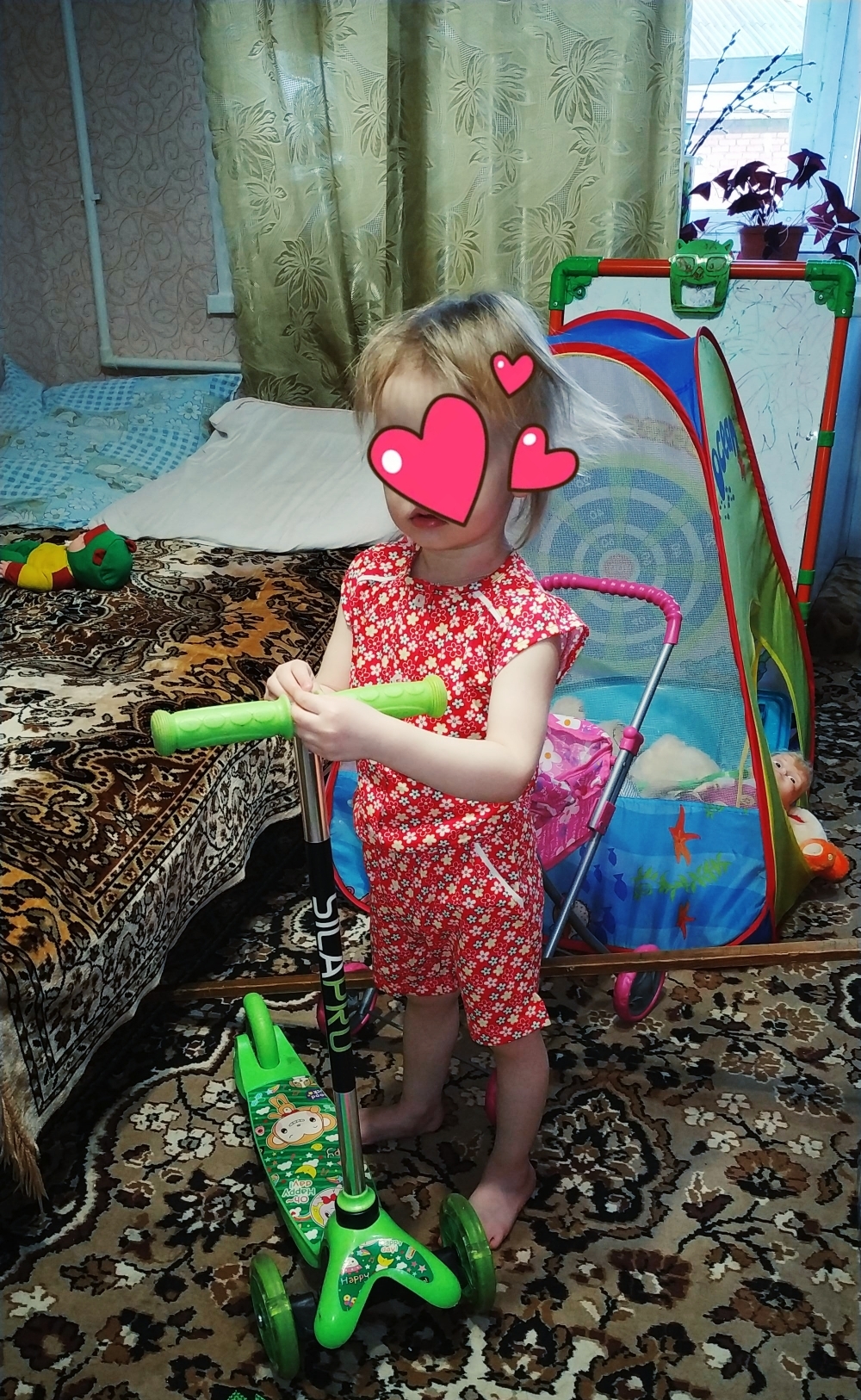 Фотография покупателя товара Полукомбинезон для девочки, рост 104 см, цвет МИКС Л617