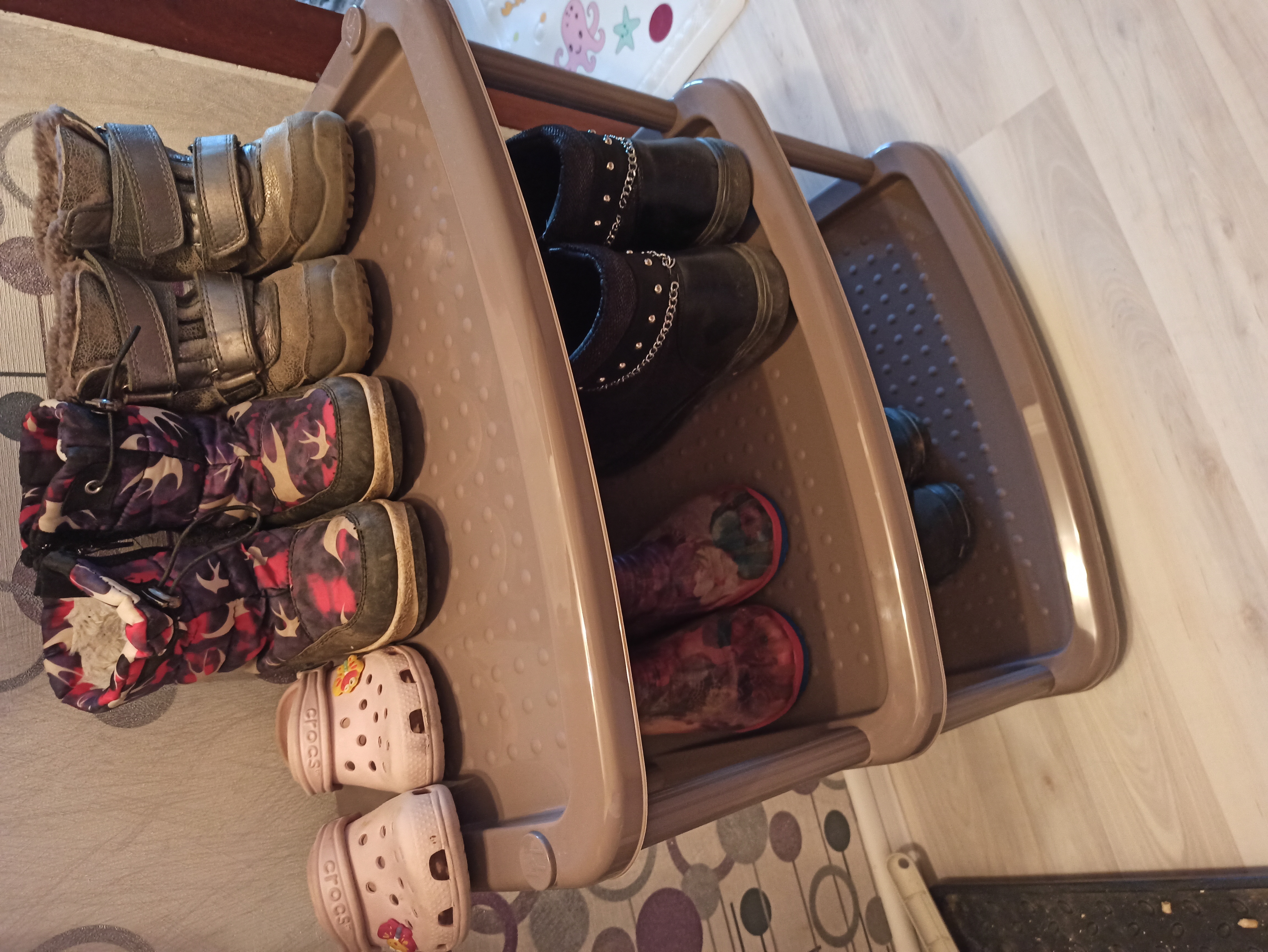 Фотография покупателя товара Этажерка для обуви «Паола», 3 яруса, 49×31×47 см, цвет коричневый - Фото 1