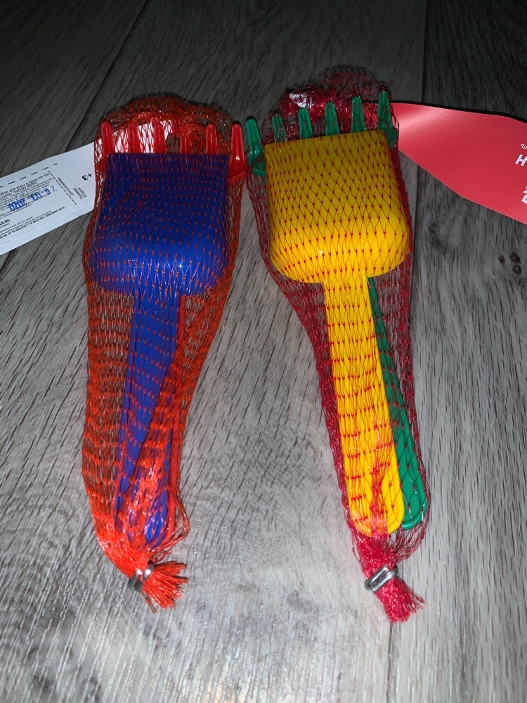 Фотография покупателя товара Набор для песочницы, совок и грабли, цвета МИКС - Фото 1