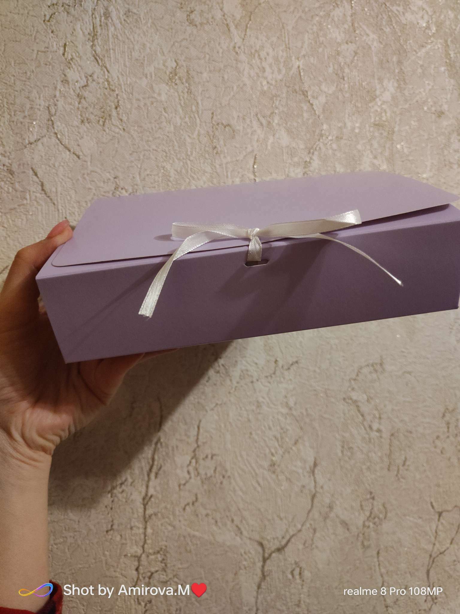 Фотография покупателя товара Коробка складная, лаванда, 21×15×5 см - Фото 3