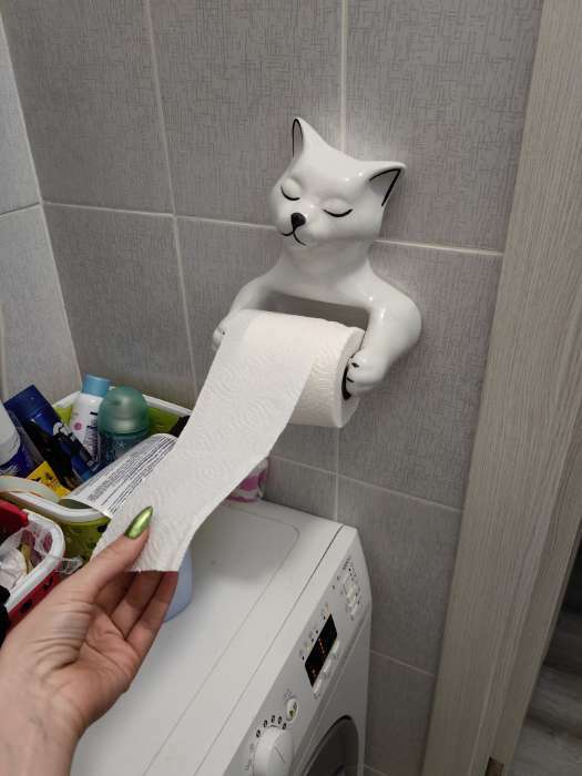 Фотография покупателя товара Держатель для туалетной бумаги "Кошка" 26х23х14см - Фото 1