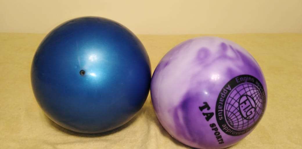 Мяч для художественной гимнастики 16,5 см, 280 г, цвет фиолетовый .