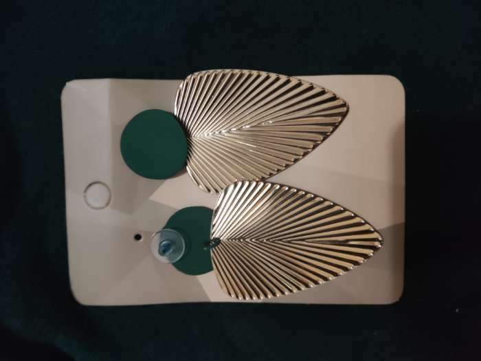 Фотография покупателя товара Серьги металл «Геометрия» линии, цвет белый в золоте - Фото 1