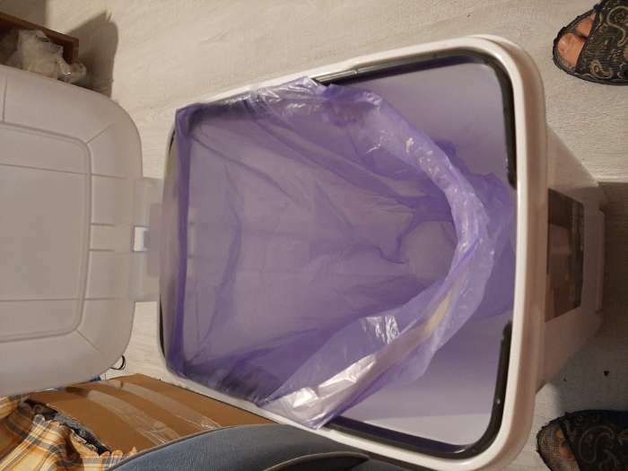 Фотография покупателя товара Ведро для мусора с педалью DDSTYLE «Слим», 25 л, цвет белый