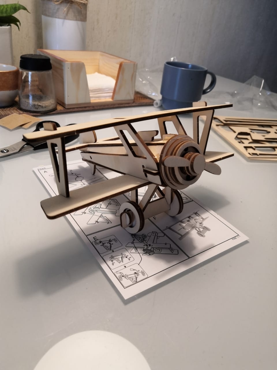 Фотография покупателя товара 3D-модель сборная деревянная Чудо-Дерево «Самолёт. Ньюпорт 17» - Фото 5