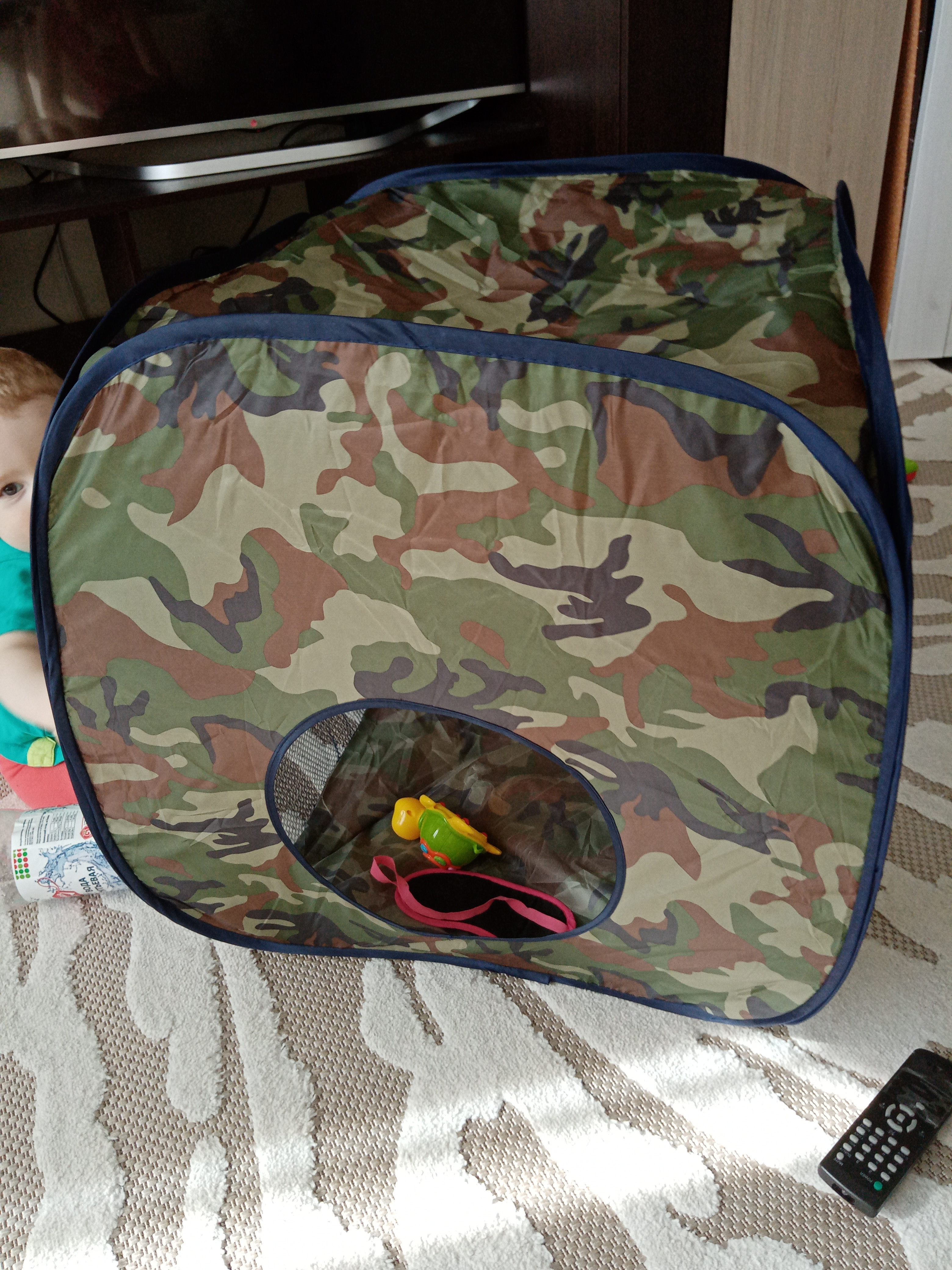 Фотография покупателя товара Палатка детская «Домик. Хаки», 60 × 60 × 60 см - Фото 1