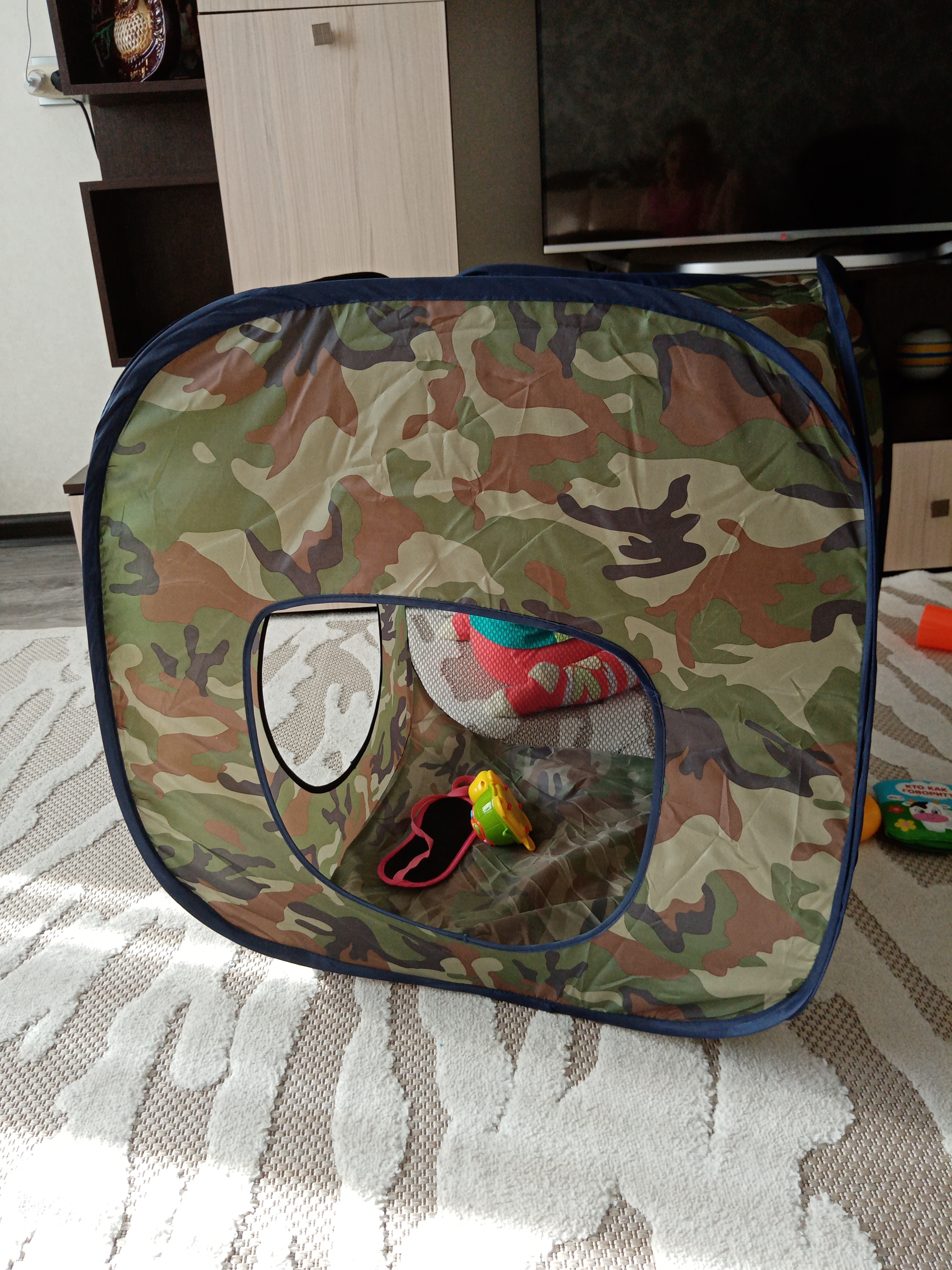 Фотография покупателя товара Палатка детская «Домик. Хаки», 60 × 60 × 60 см