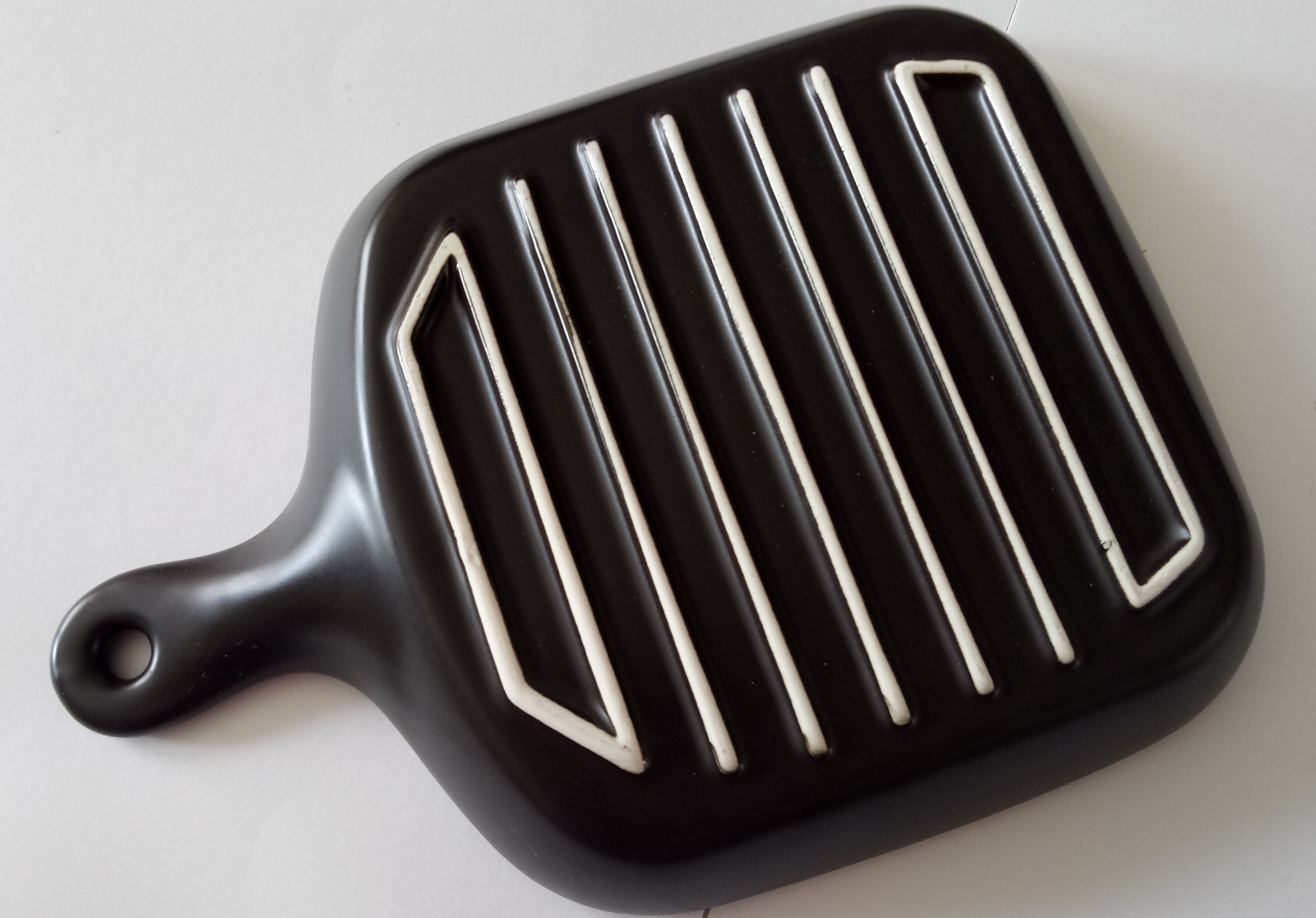 Фотография покупателя товара Блюдо из жаропрочной керамики для подачи Magistro «Сковорода-гриль», 23×16×3 см, цвет чёрный - Фото 6