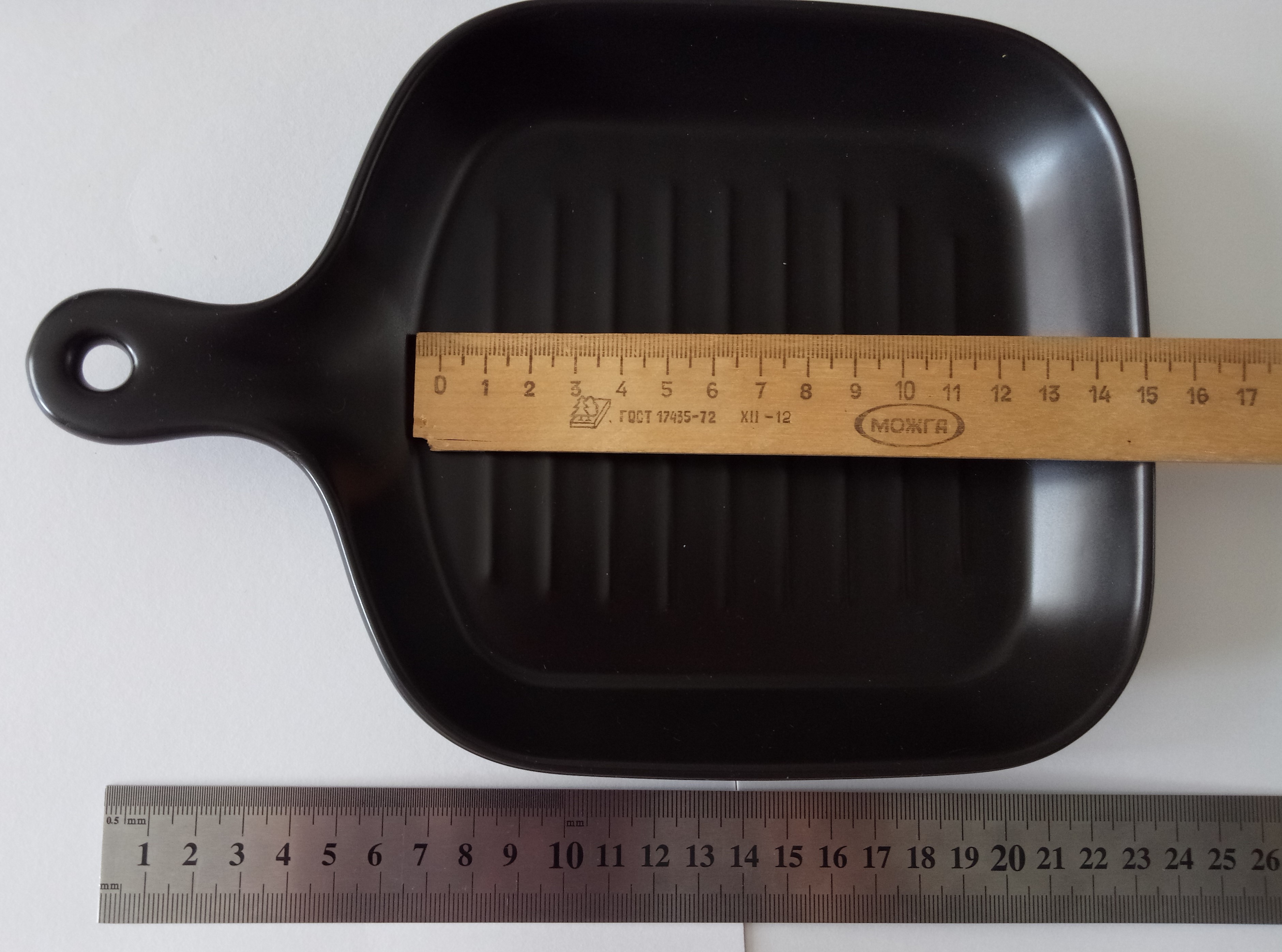 Фотография покупателя товара Блюдо из жаропрочной керамики для подачи Magistro «Сковорода-гриль», 23×16×3 см, цвет чёрный - Фото 8