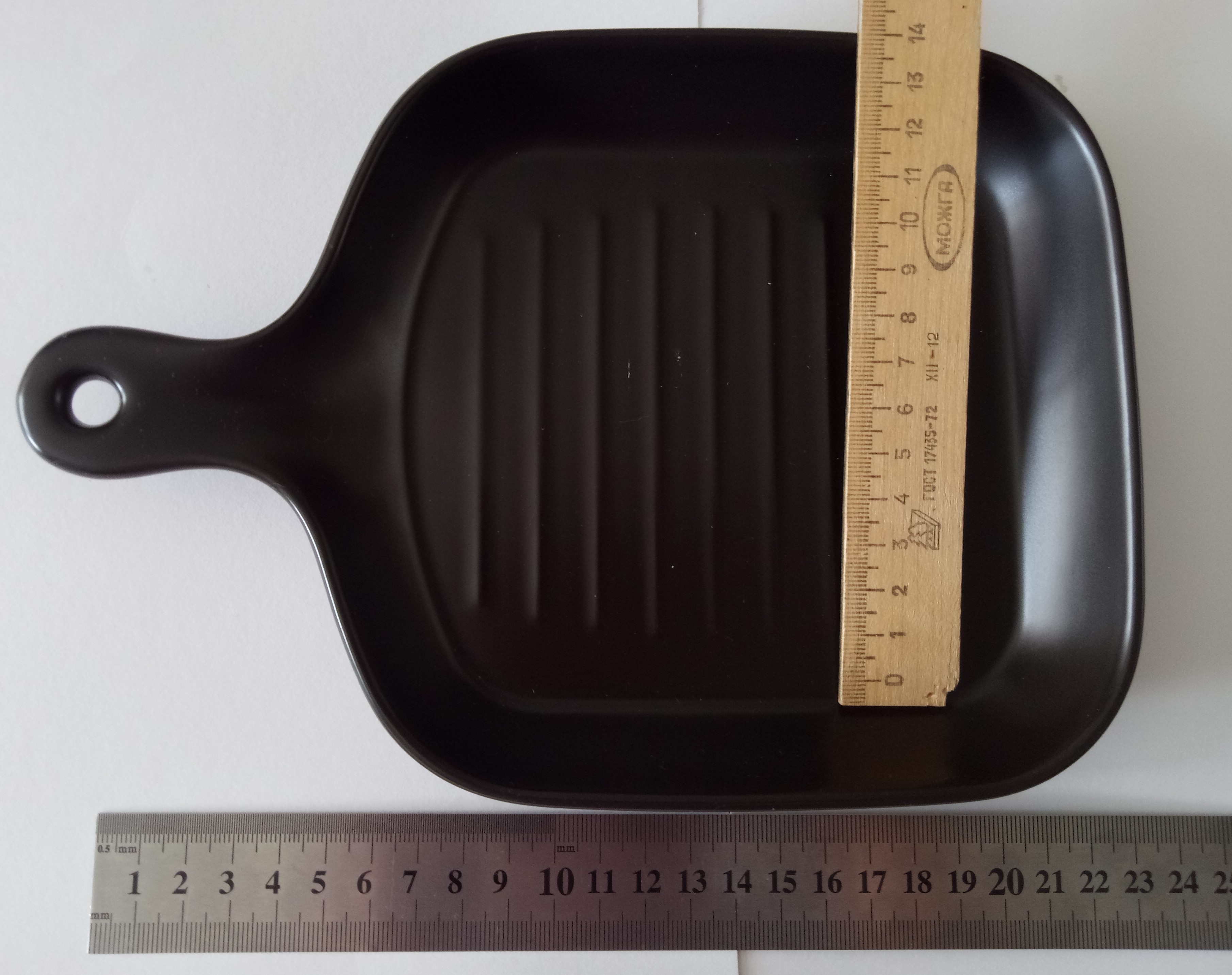 Фотография покупателя товара Блюдо из жаропрочной керамики для подачи Magistro «Сковорода-гриль», 23×16×3 см, цвет чёрный - Фото 9