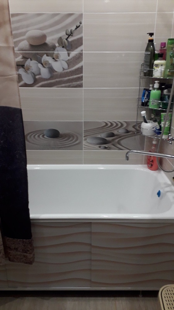 Фотография покупателя товара Экран для ванны "Премиум А", 168 см, цвет песочный - Фото 1