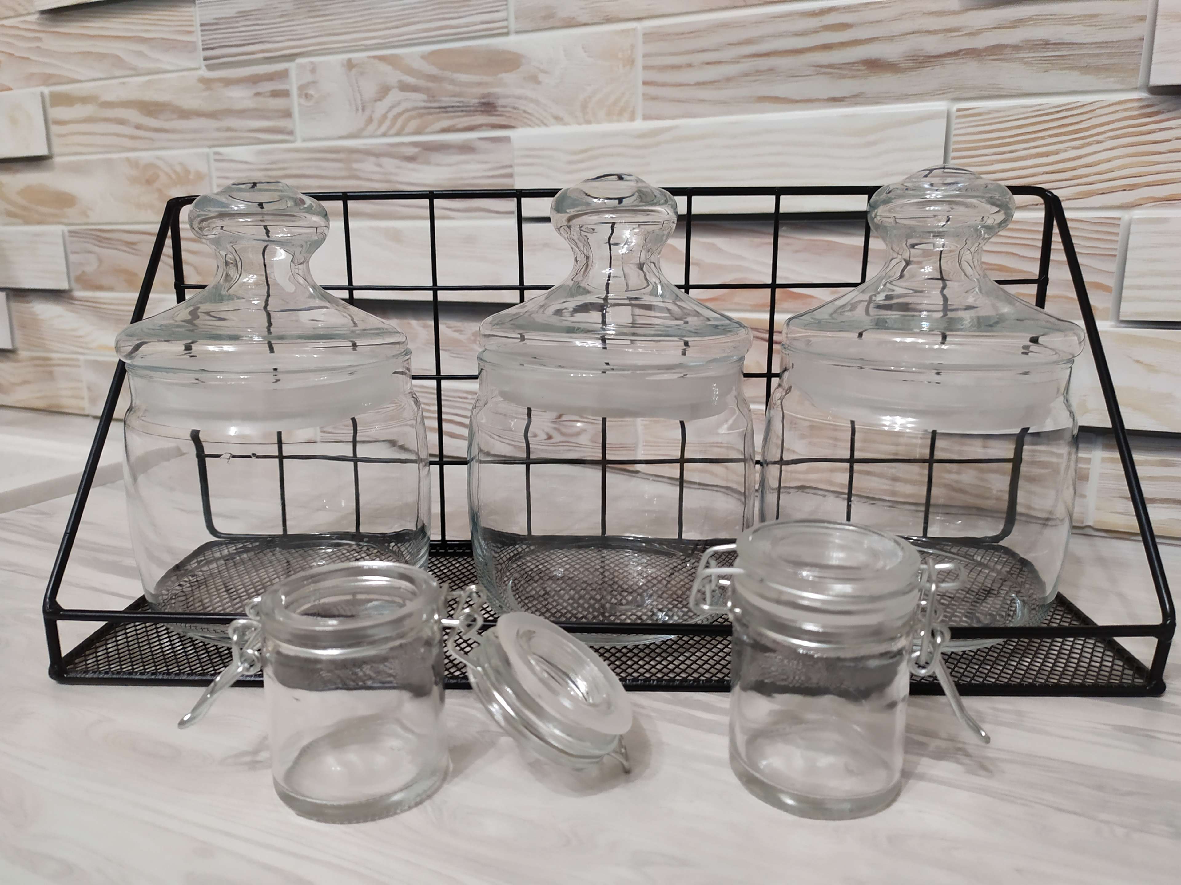 Фотография покупателя товара Набор стеклянных банок для сыпучих продуктов Cesni, 500 мл, 3 шт - Фото 14