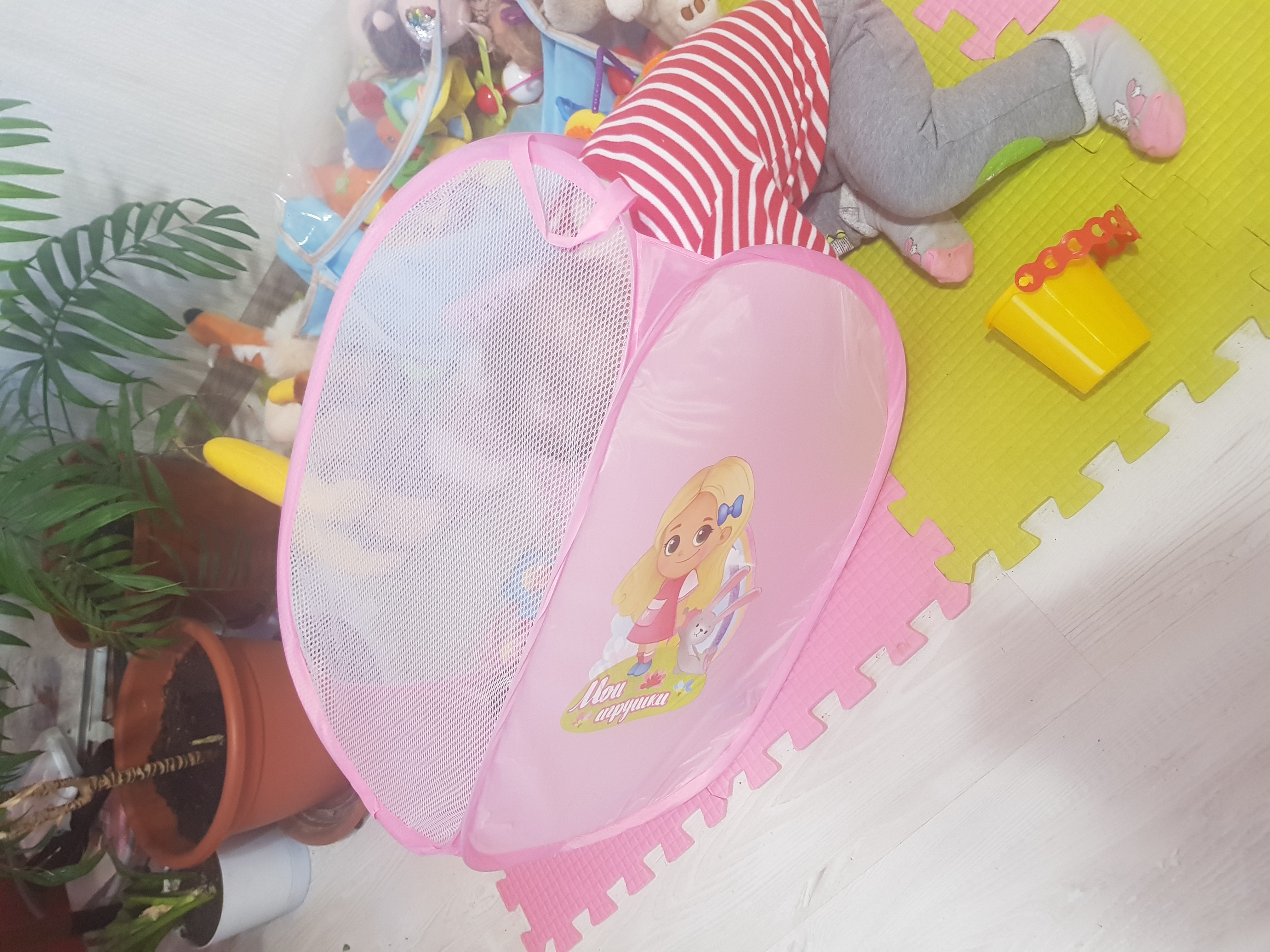 Фотография покупателя товара Корзина для хранения "Мои игрушки" с термопринтом