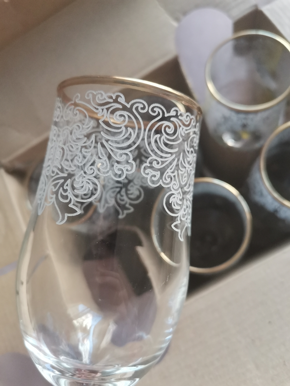 Фотография покупателя товара Набор бокалов для шампанского «Боярский», стеклянный, 200 мл, 6 шт - Фото 4